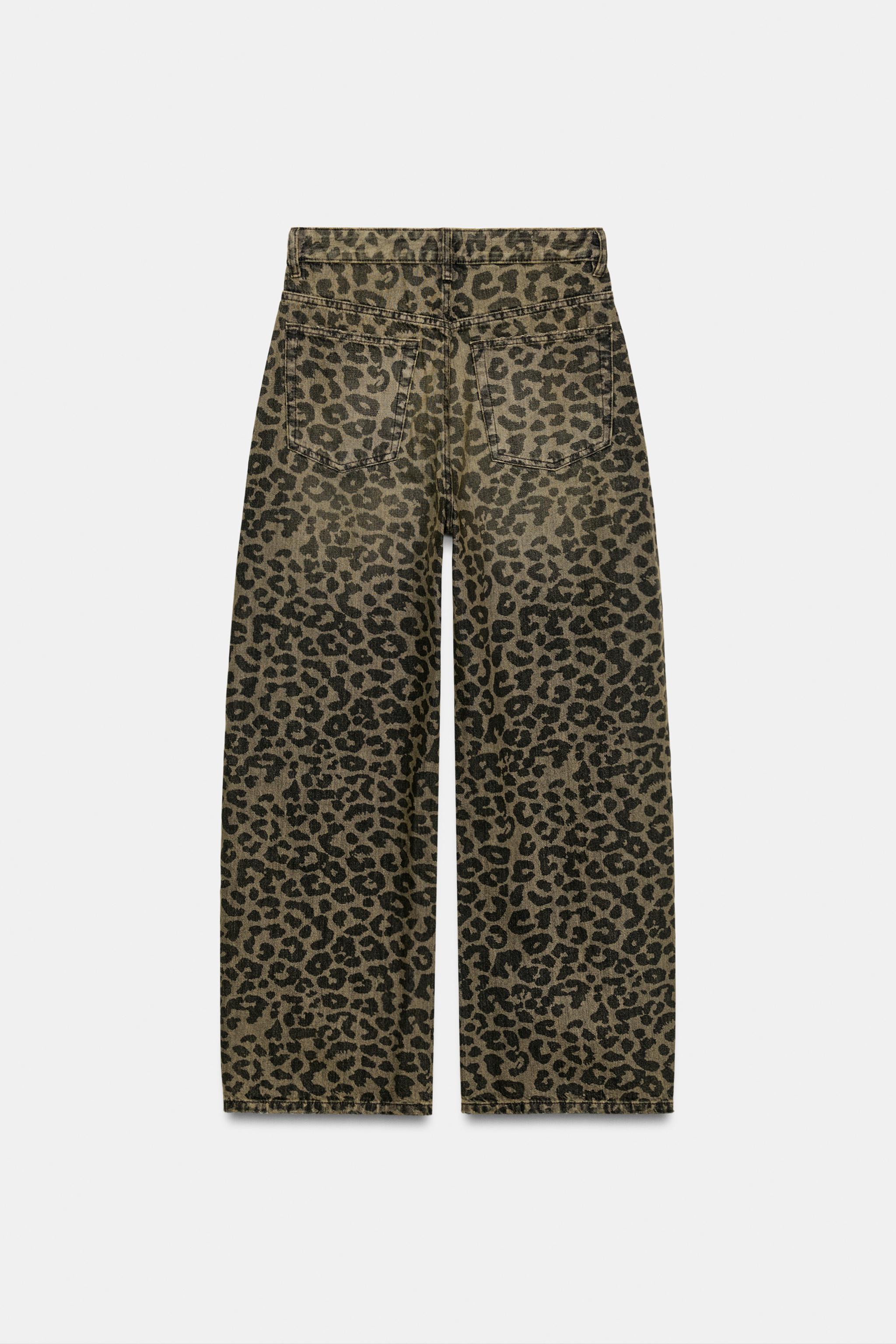 TRF BAGGY ANIMAL PRINT JEANS