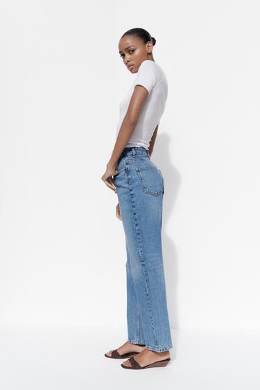 JEANS TRF MOM FIT TIRO ALTO - Azul de Zara