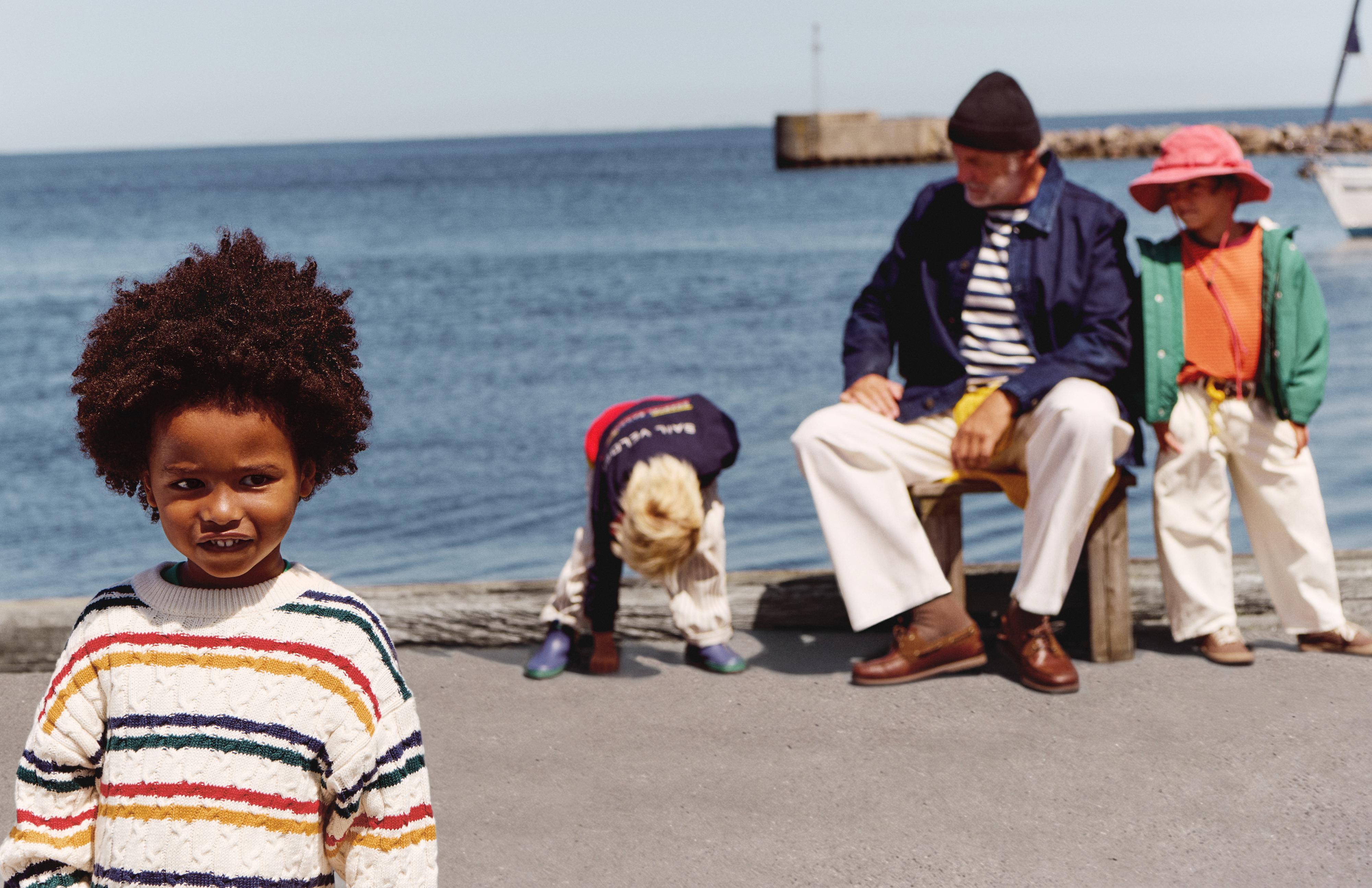 CABLE KNIT STRIPED JUMPER — Multicolored