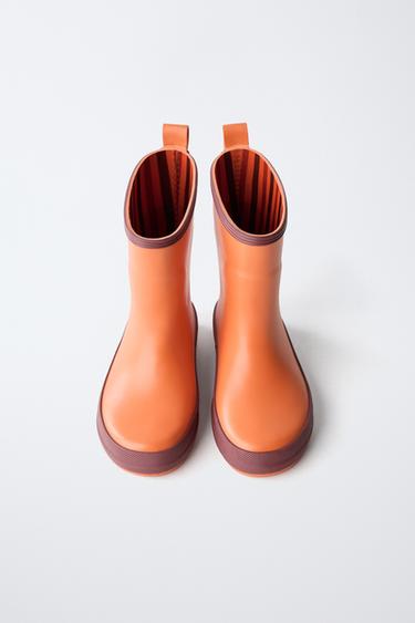 BOTTES DE PLUIE COULEUR BLOCK - Orange de Zara - Image 3