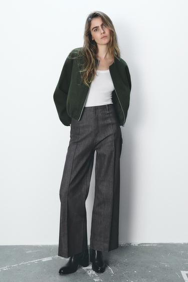 SOFT BOMBER JACKET WITH ELASTIC TRIMS - Khaki by Zara - Image 0