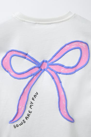 T-SHIRT IMPRIMÉ EN RELIEF - Blanc cassé de Zara - Image 3