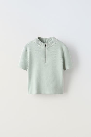 ФУТБОЛКА С МОЛНИЕЙ — СЕРО-СИНИЙ от Zara — изображение 0