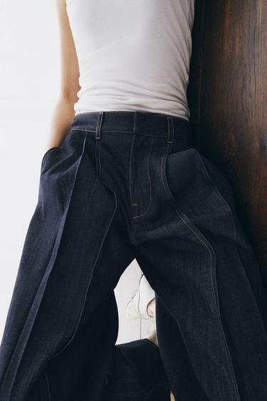 JEAN ZW COLLECTION BALLOON TAILLE HAUTE PLIS - Bleu de Zara - Image 3