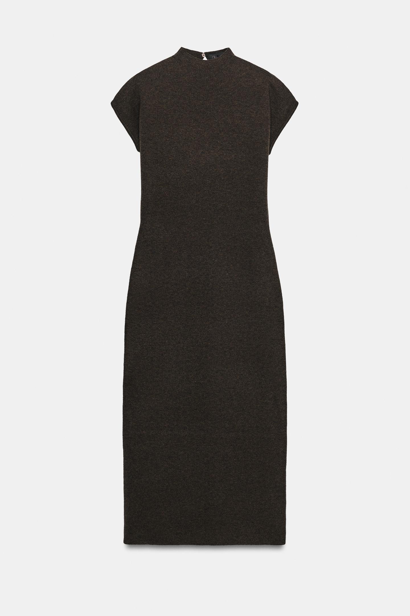 Женское платье Zara Knit Maxi, цвет: Коричневый — фото 8