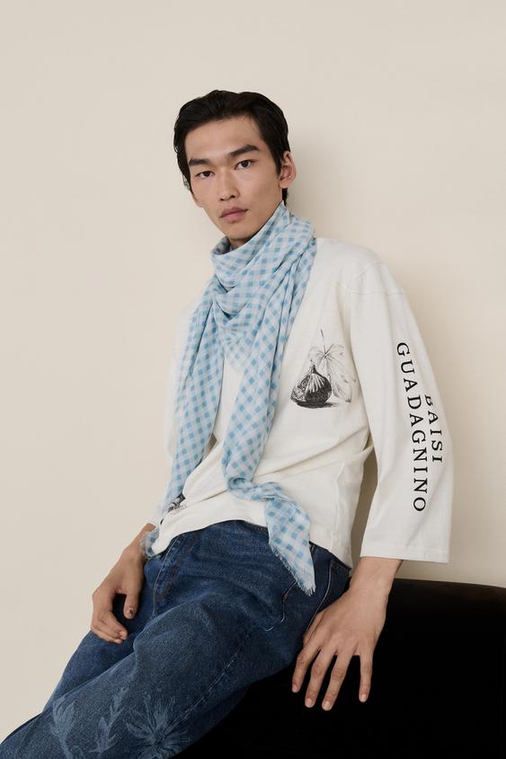 CONTRAST PRINT REGULAR FIT T-SHIRT - ecru-white by Zara - Image 0