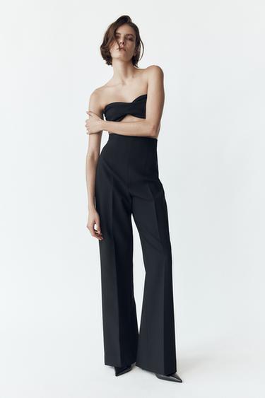 PANTALÓN TIRO ALTO ZW COLLECTION - Negro de Zara