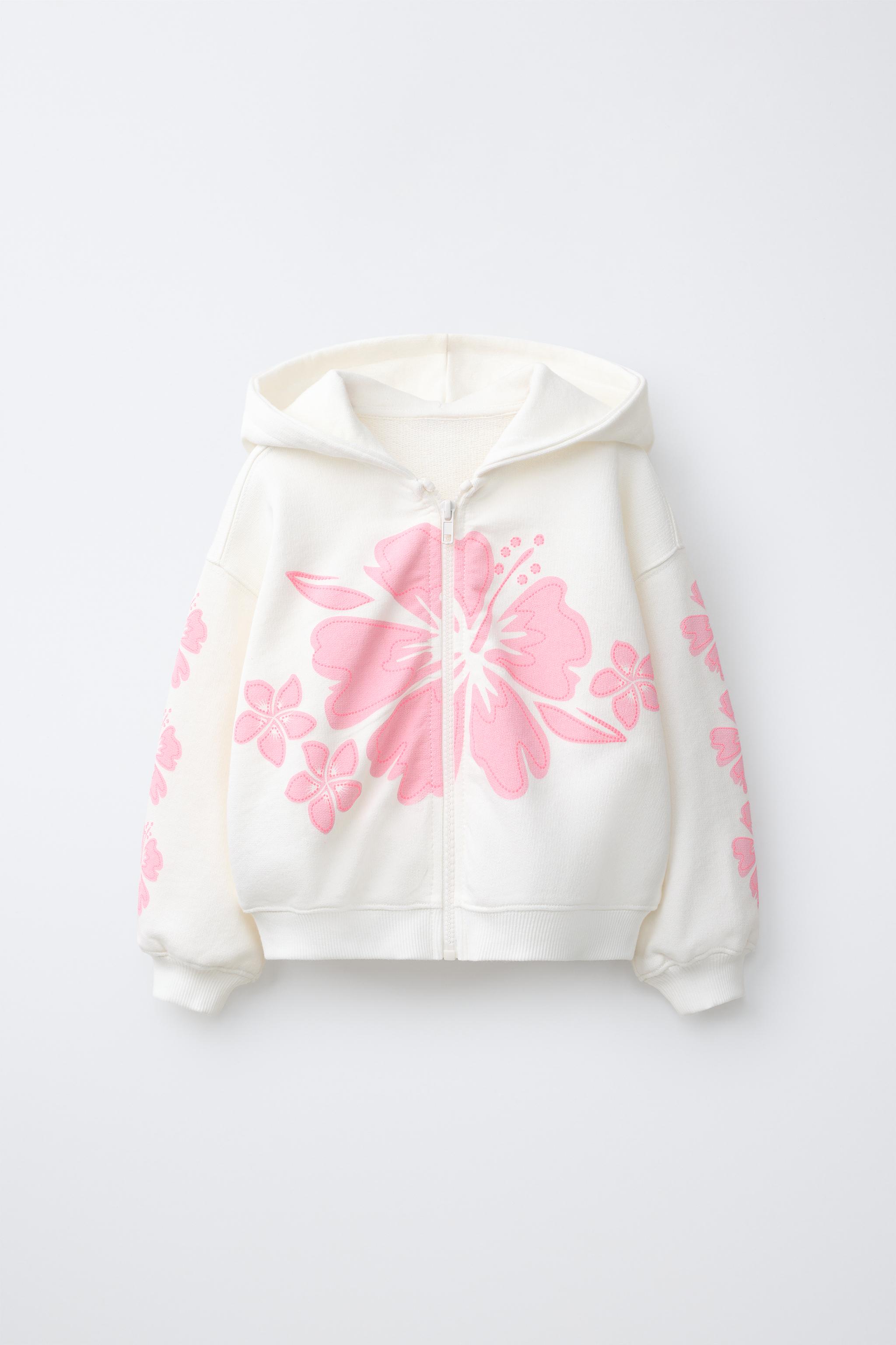 HIBISCUS PRINT HOODIE - Oyster-white | ZARA United States