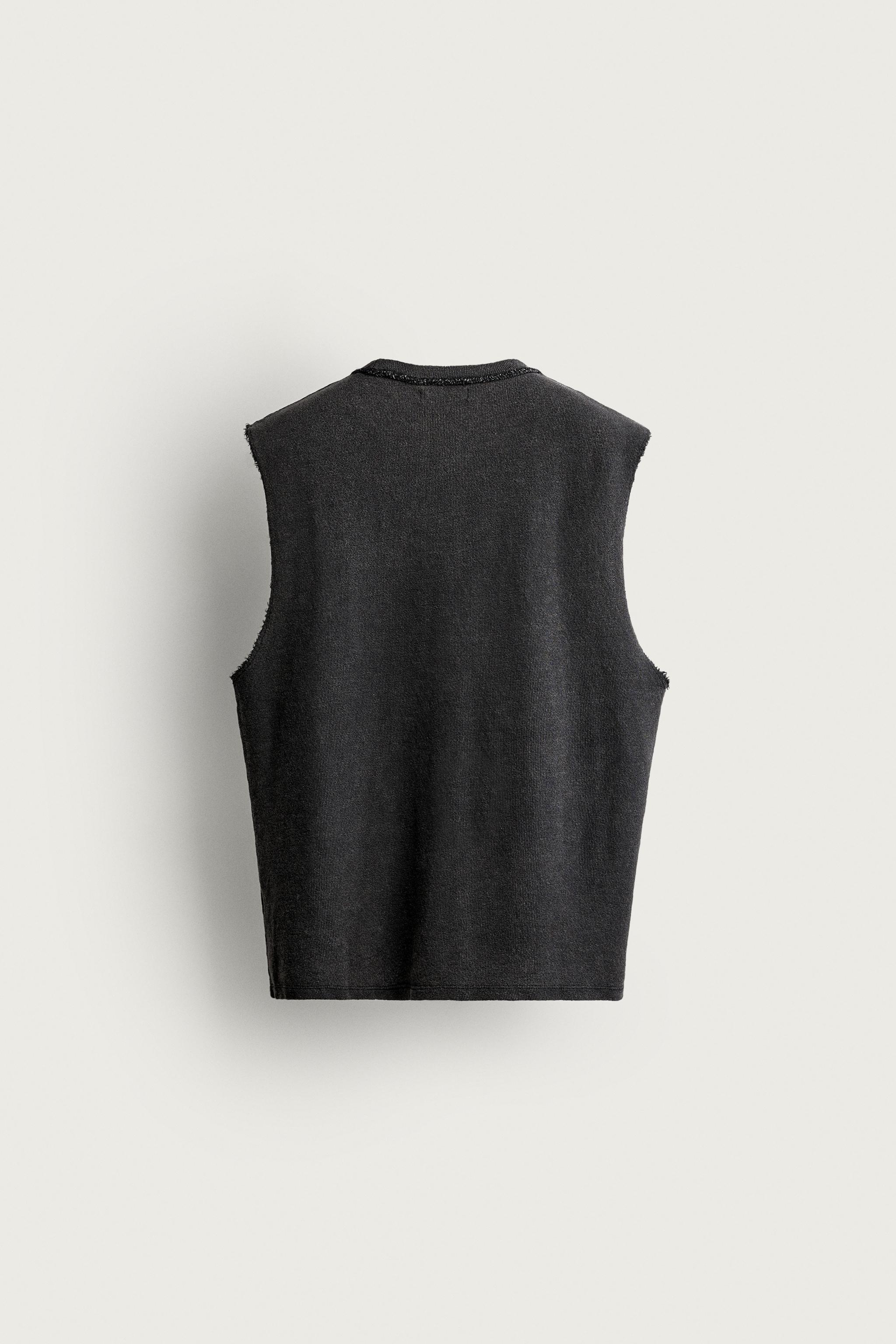PRINTED WASHED KNIT TANK TOP