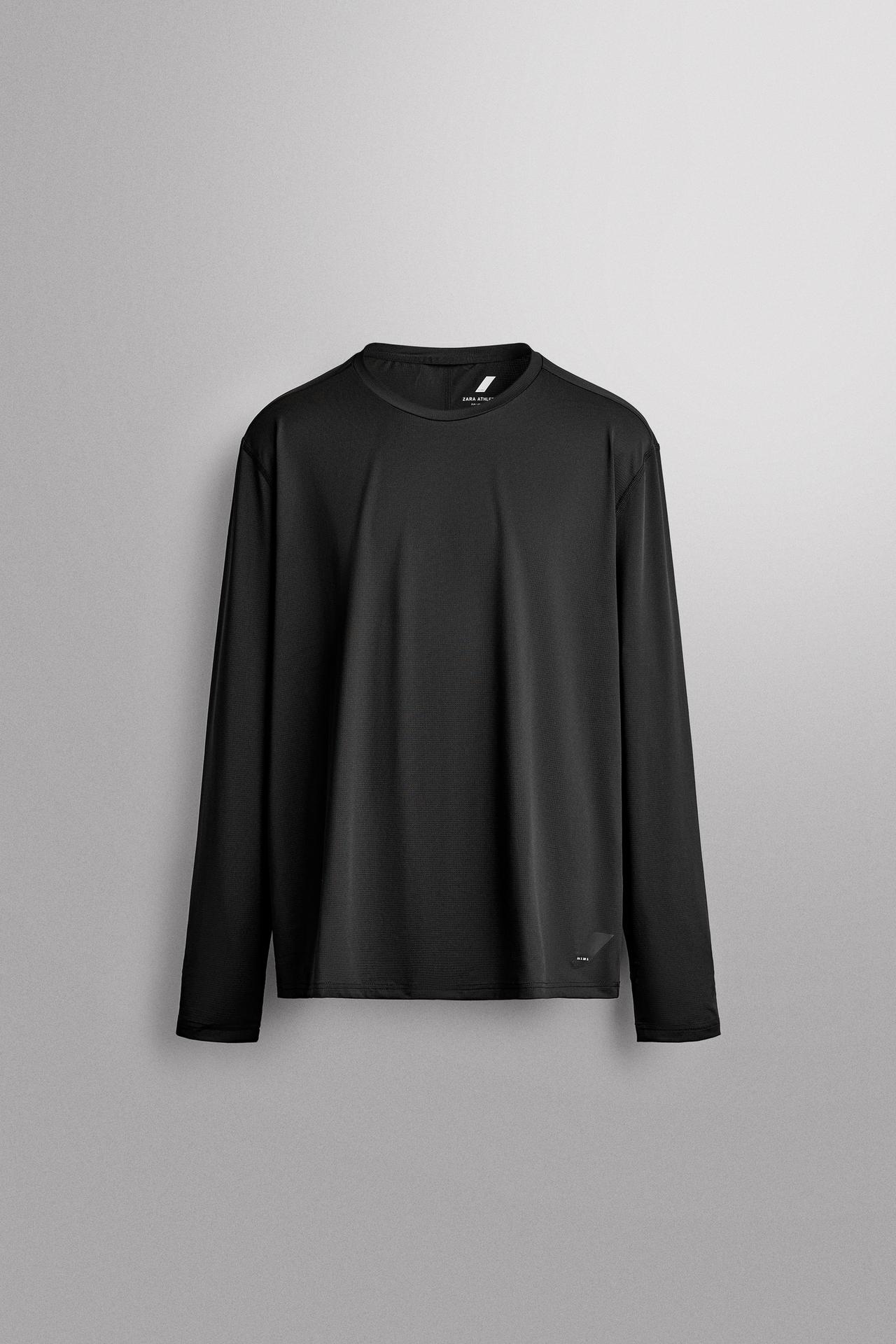TECHNICAL LONG SLEEVE TRAINING T-SHIRT — Black