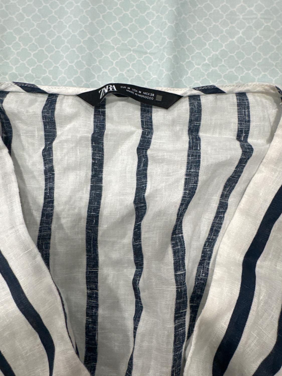 STRIPED LINEN TOP - Image 4