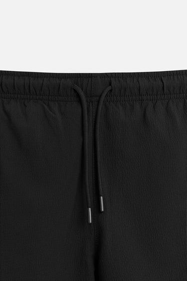 STRUCTURED MID-LENGTH SWIMMING TRUNKS - Black by Zara - Image 2