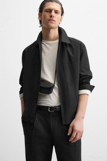 OVERSHIRT MIT TASCHEN - Schwarz von Zara