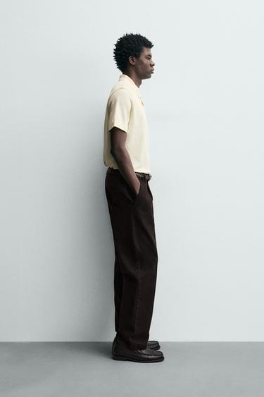 REGULAR FIT POLO SHIRT - Light yellow by Zara - Image 3