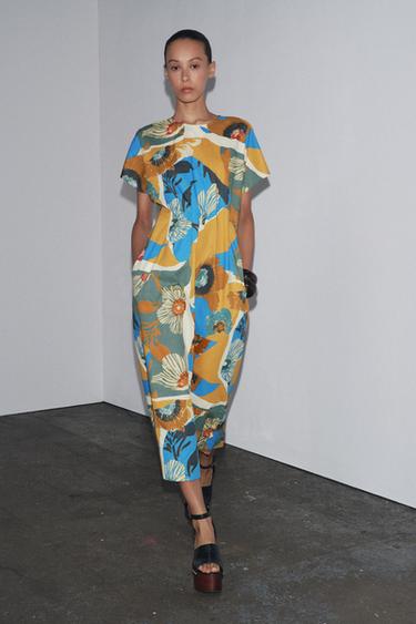 ZW COLLECTION PRINTED MIDI DRESS - Multicoloured by Zara