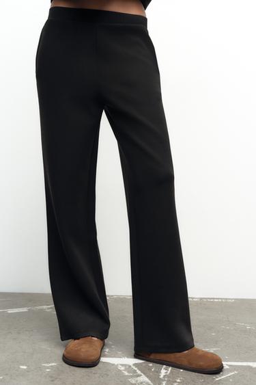 Pantalon Zara Fluide Pantalon Noir Pantalon Fluide Taille Haute