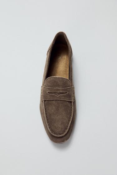 MOCASÍN SERRAJE - Gris Topo de Zara
