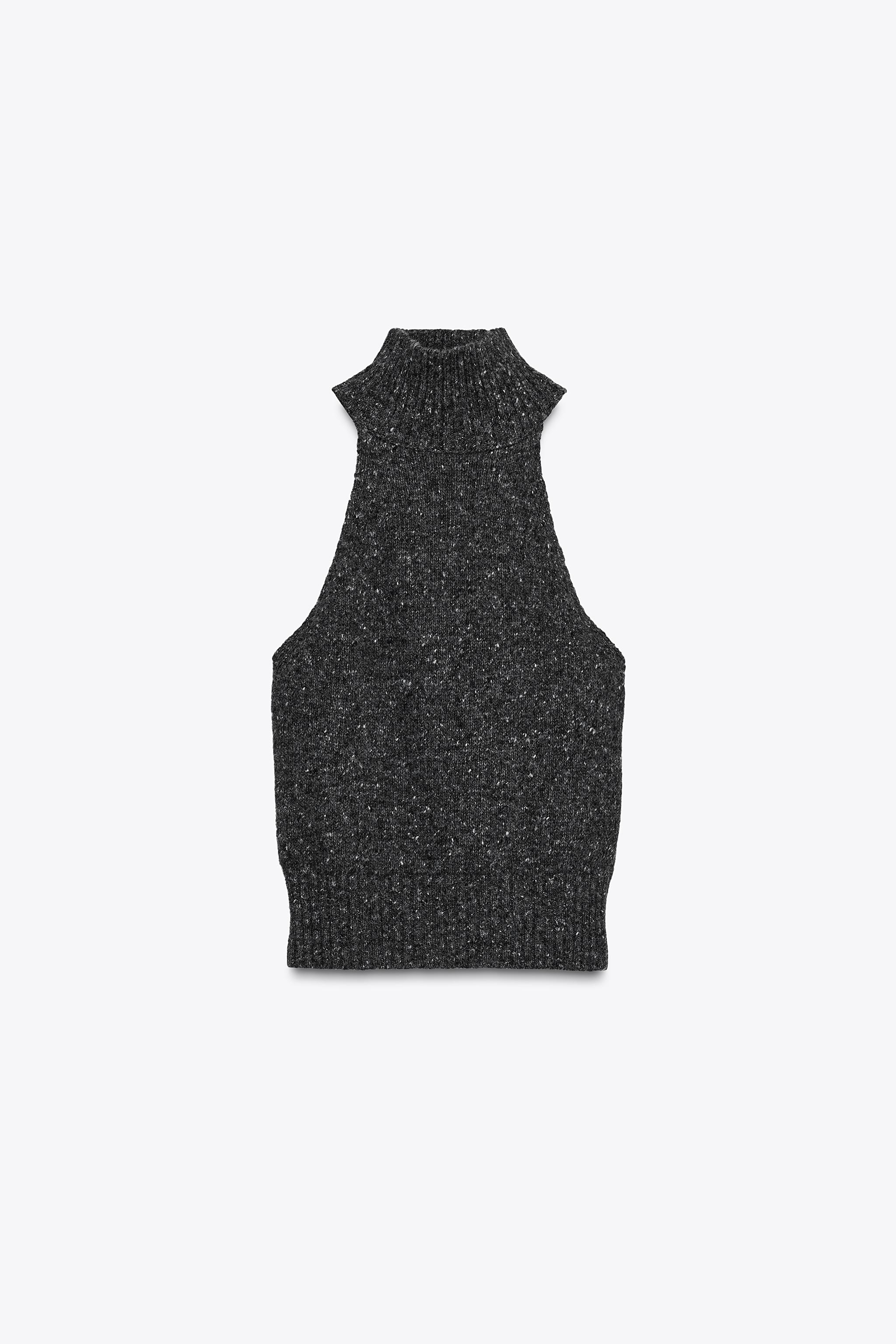 Zara HALTER WOOL TOP