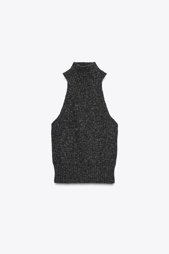Zara Canada Pull Noir Zara Femme Women's Knitted Tops ZARA Canada