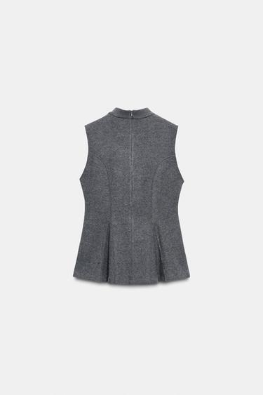 Zara SOFT PEPLUM TOP - 831