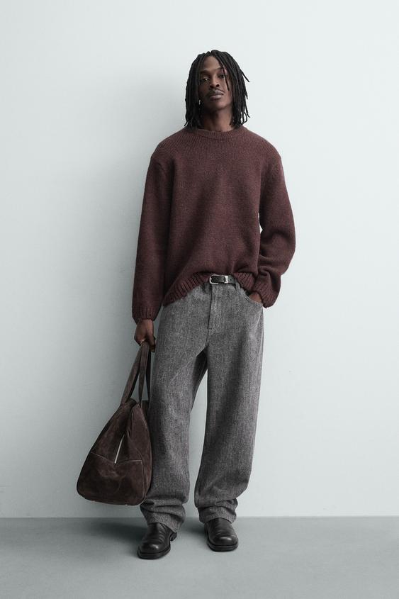ÁO LEN HIỆU ỨNG RÁCH - Màu đỏ tía | ZARA Vietnam