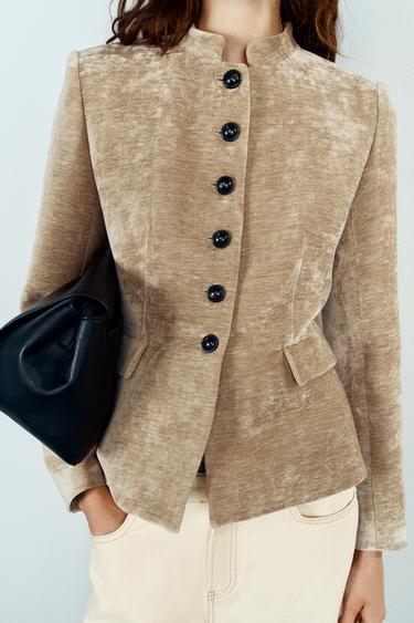 BLAZER À ÉPAULETTES - Camel clair de Zara