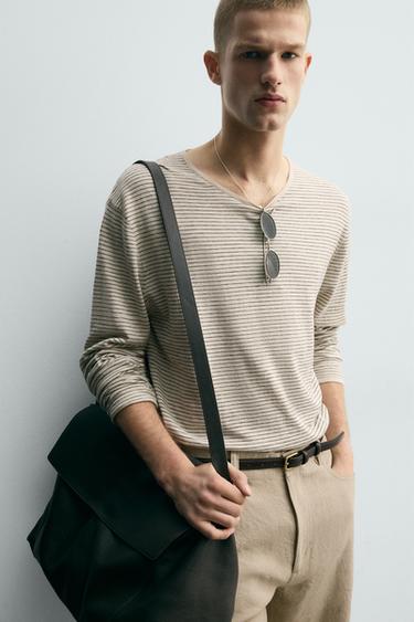 PULL RAYURES MÉLANGE COTON - Rayures de Zara - Image 6