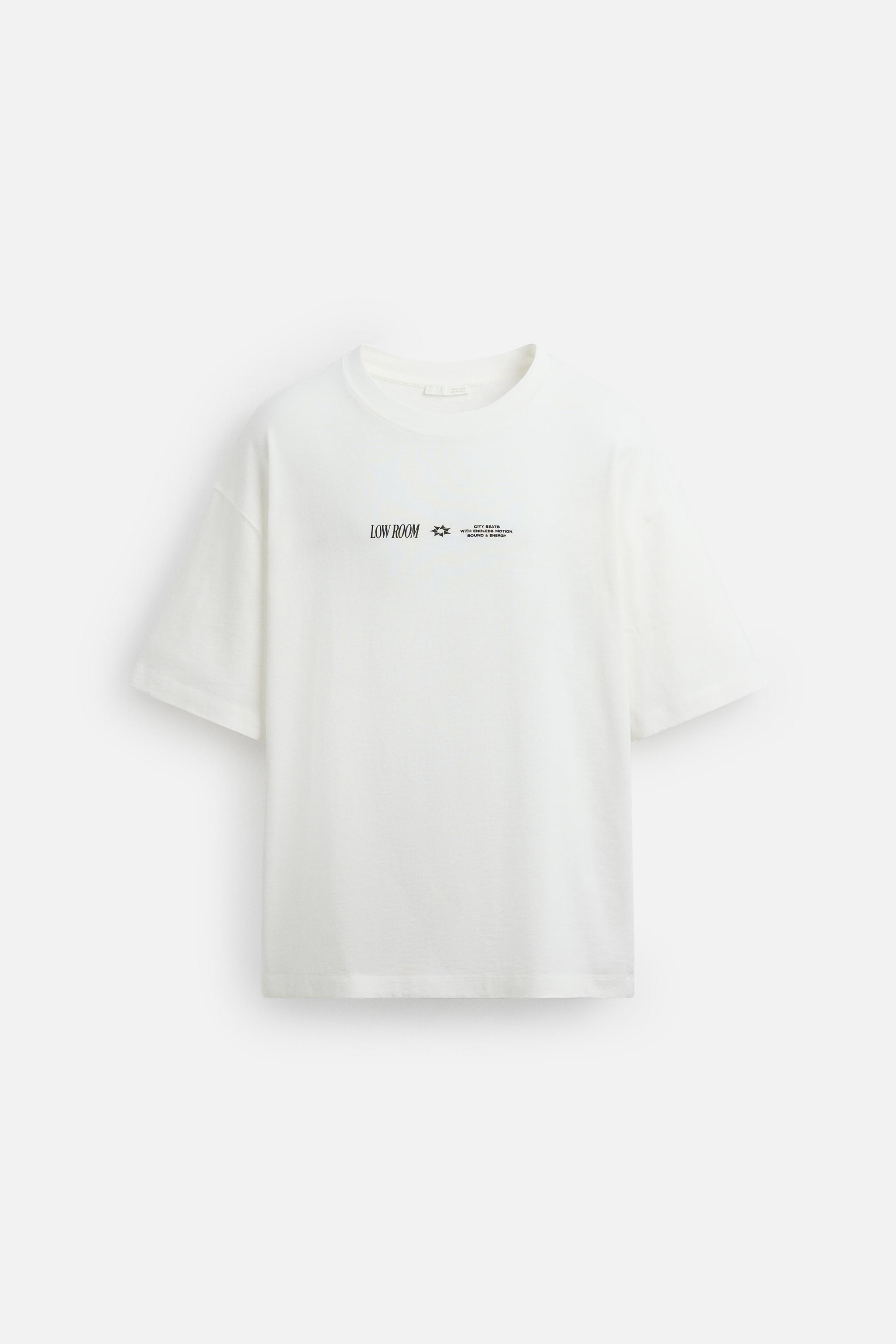 【メール便不可】 メンズ | (ホワイト・白) Tシャツ | 日本 ZARA | 最新コレクション トップス