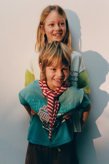 PRINTED T-SHIRT - Blue by Zara