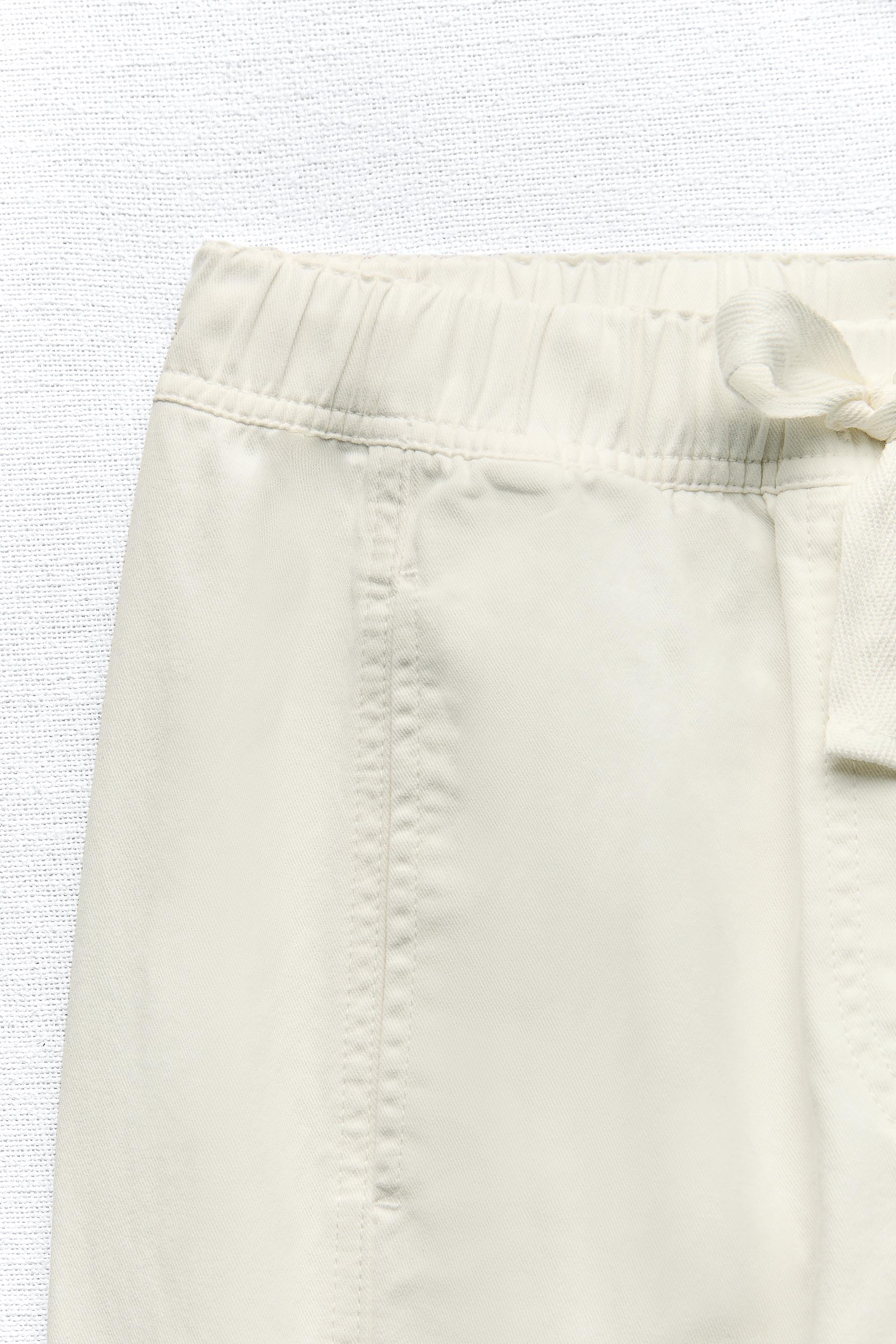 Elastic abundant pants - white