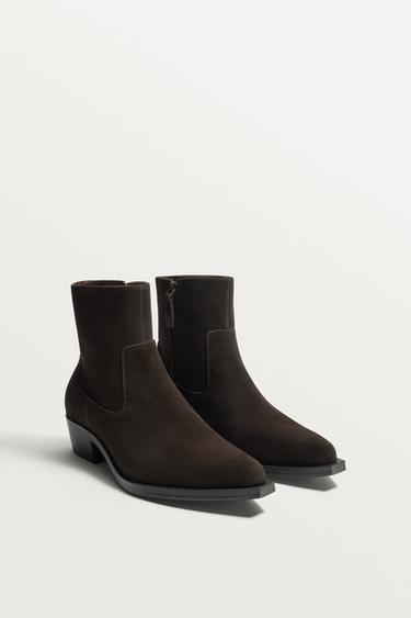 POINTED TOE COWBOY BOOTS - Brown by Zara