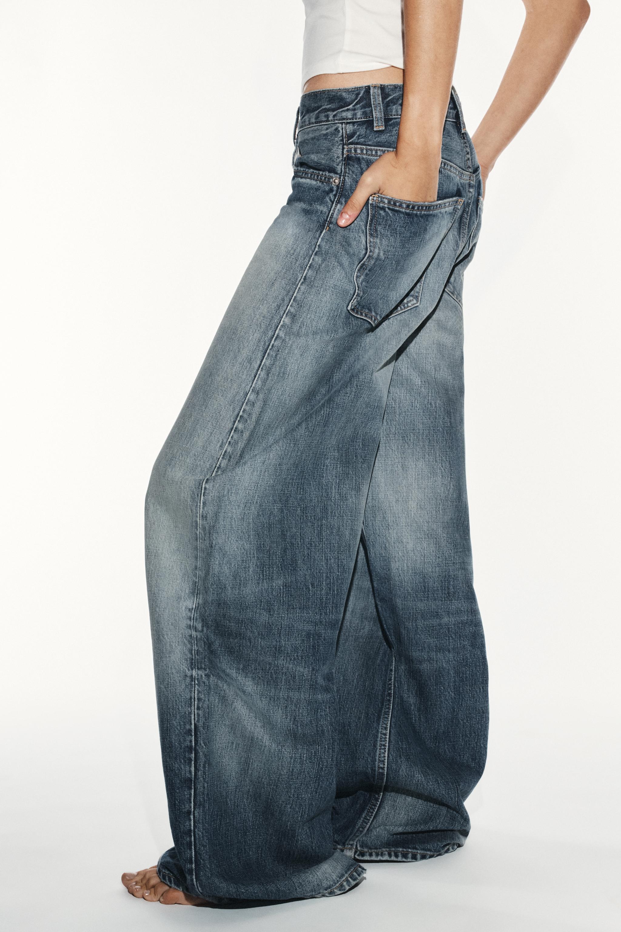 Женские джинсы Zara TRF EXTRA WIDE LEG HIGH RISE JEANS — фото 5