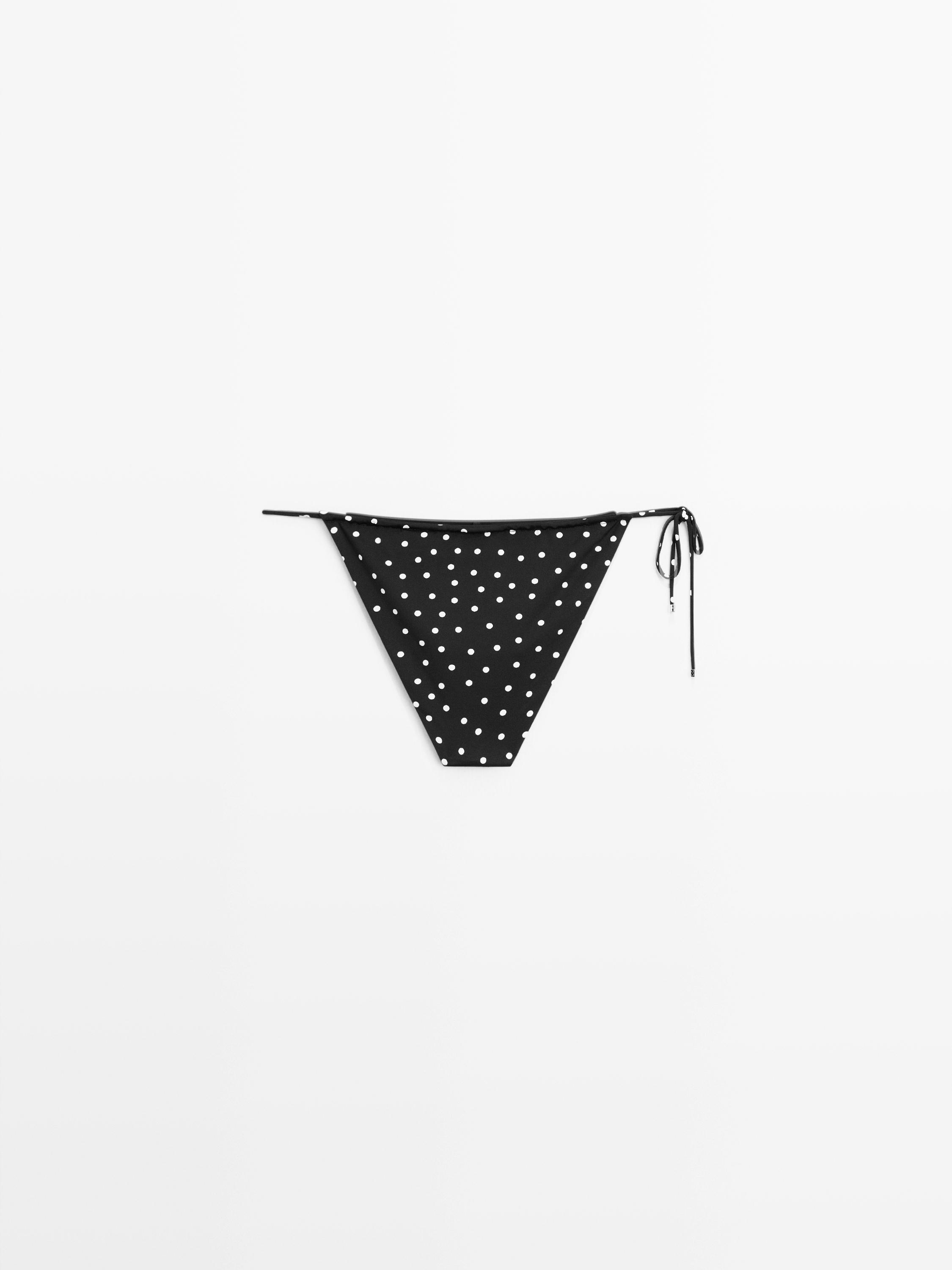 Bas de bikini imprimé à pois