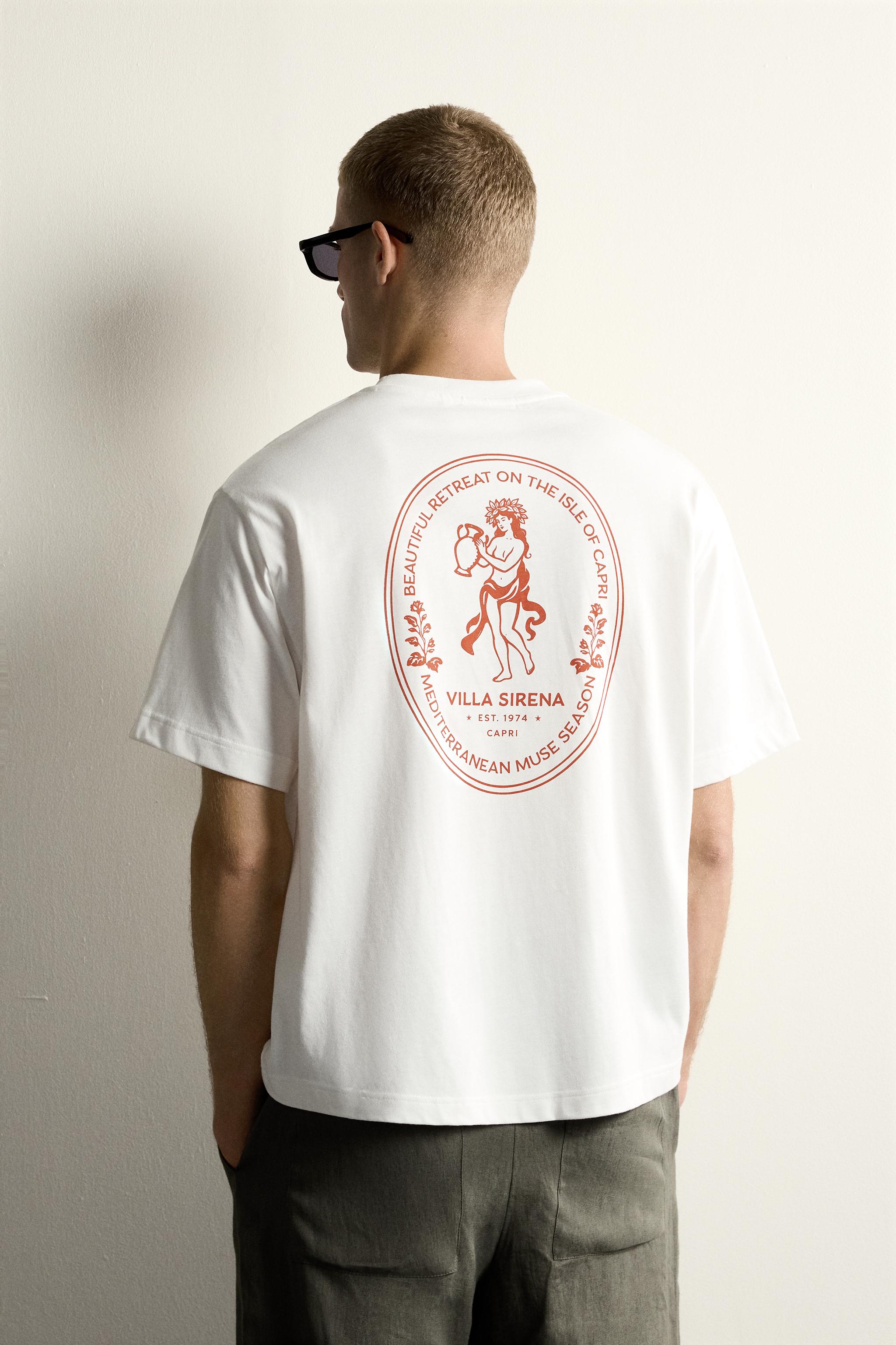 RELAXED FIT CONTRAST PRINT T-SHIRT