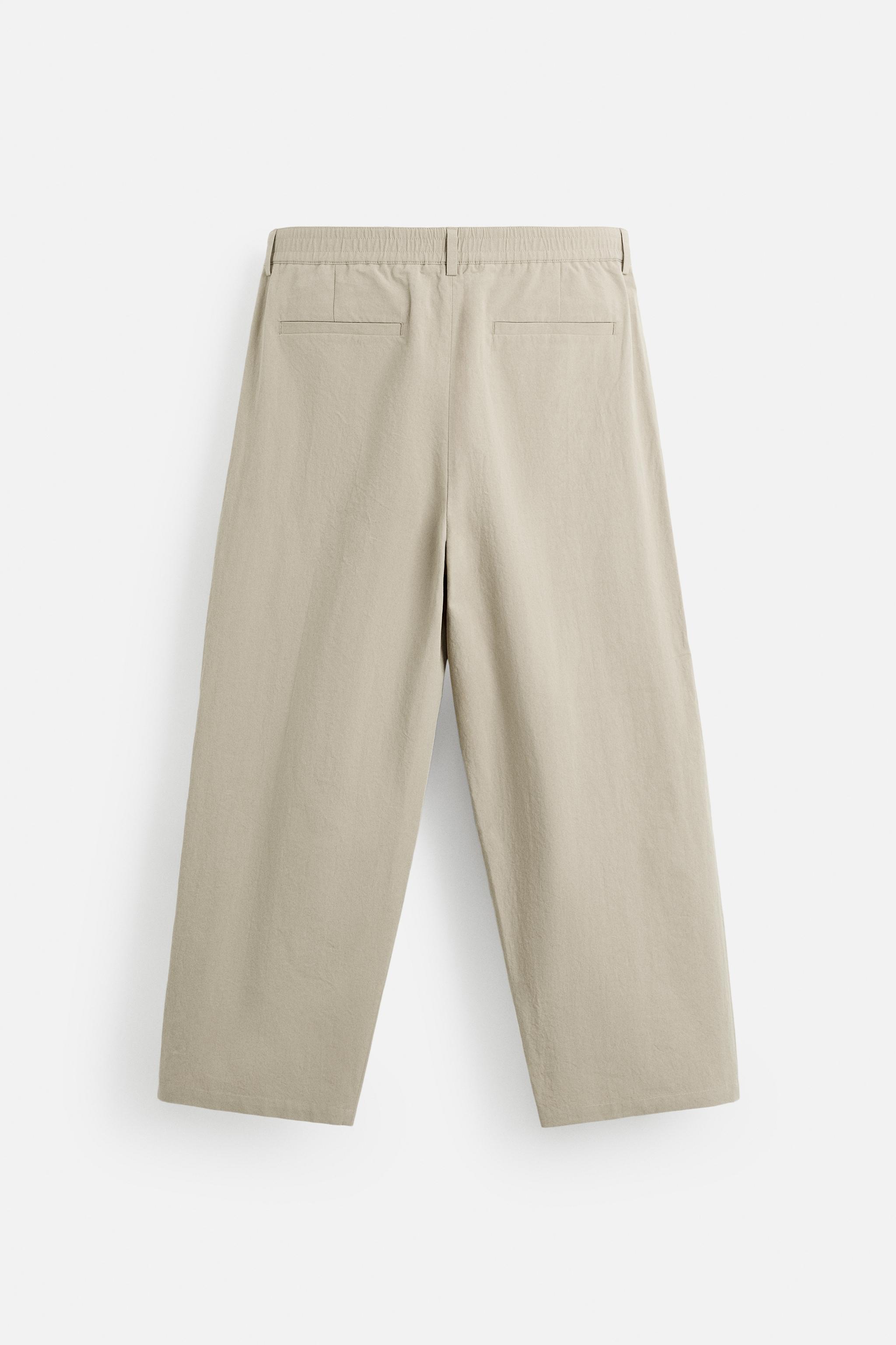 PLEATED CHINO PANTS - taupe brown | ZARA United States