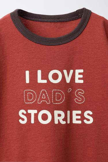 T-SHIRT À INSCRIPTION VIVE EN CONTRASTE - Rouge de Zara - Image 2