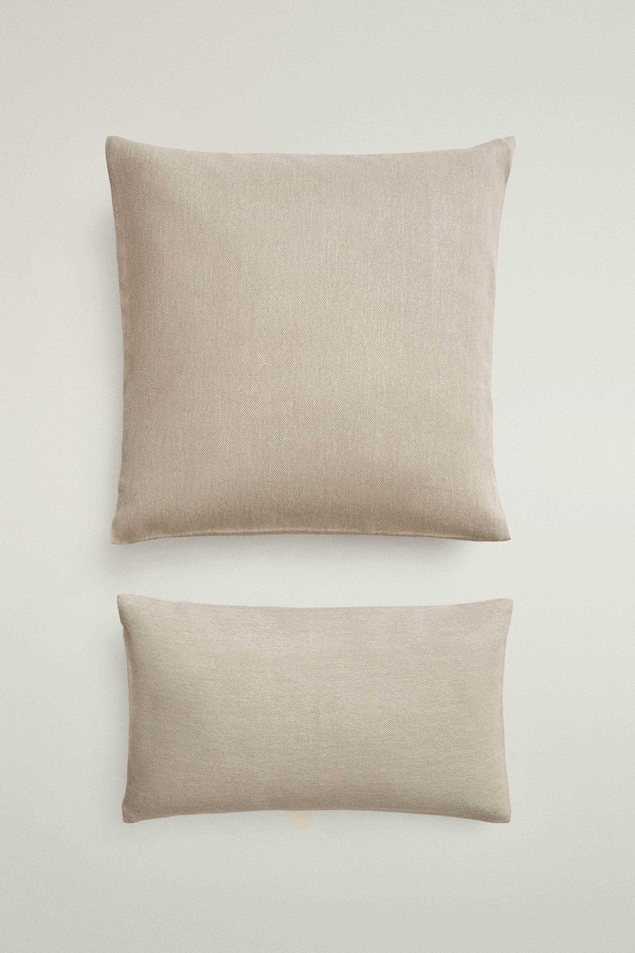 PLAIN CUSHION COVER — Light brown
