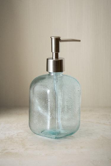 BLUE BUBBLED GLASS SOAP DISPENSER - Blue by Zara - Image 4