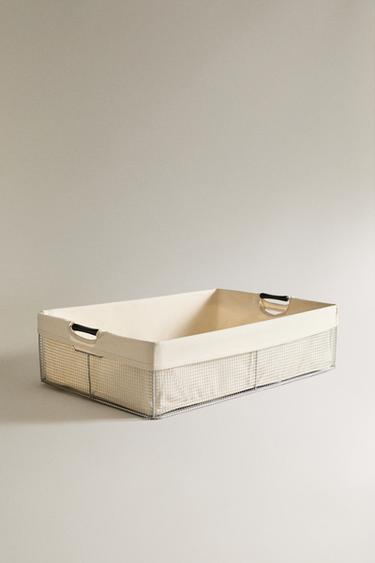 METAL LAUNDRY BASKET - Light grey by Zara