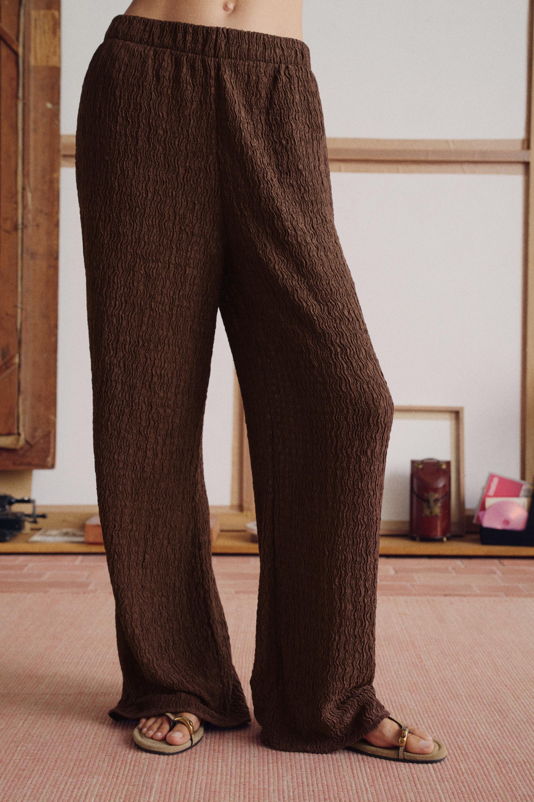 KIRIŞIK GÖRÜNÜMLÜ PANTOLON - Görsel 2