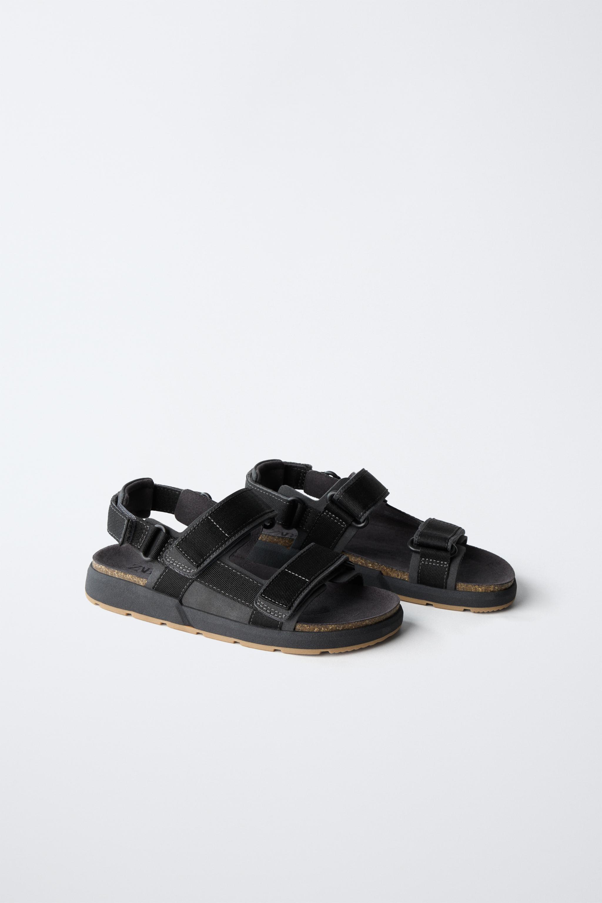 LEATHER CAGE SANDALS - Black | ZARA United States