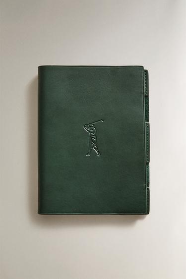 Zara GOLF LEATHER NOTEBOOK COVER - Green