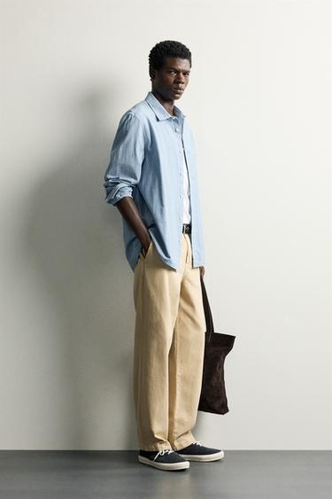 STRAIGHT FIT CHINO PANTS — taupe brown 2