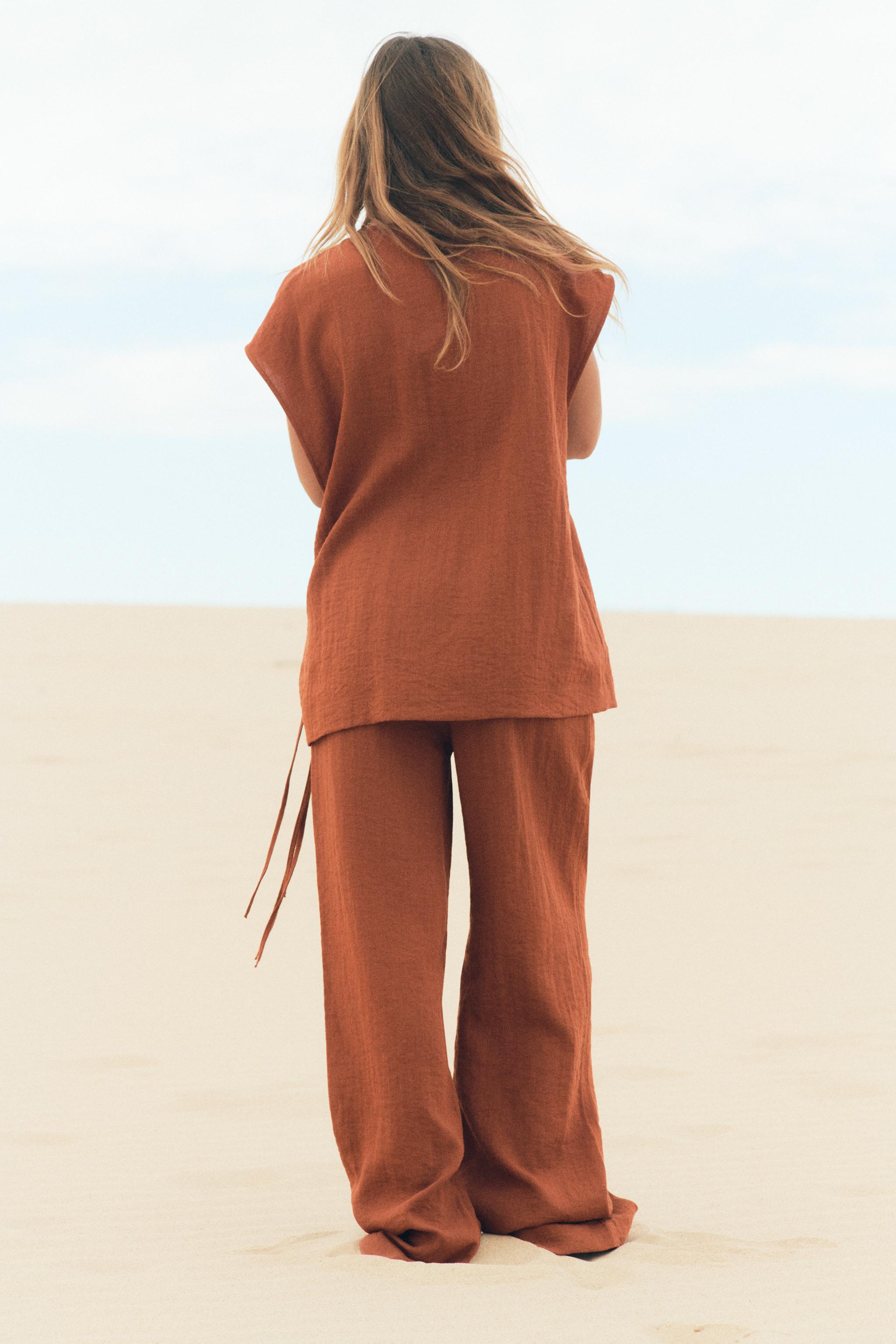 【ZARA】パジャマスタイル パンツ ダークローズ | 5427/416/664 ZARA】パジャマスタイル パンツ ダークローズ | 5427/416/664