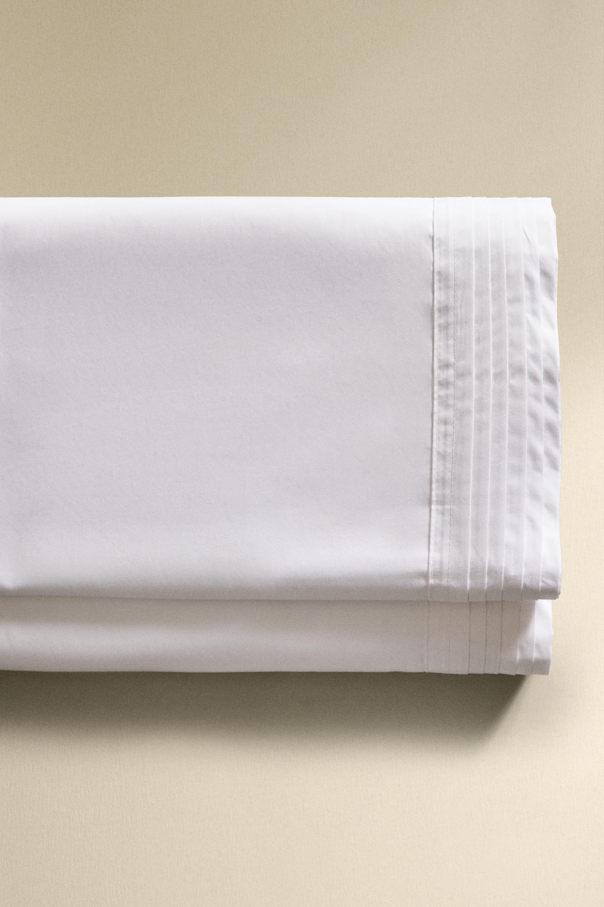 DRAP DE DESSUS SATIN COTON PLISSÉ (400 FILS)