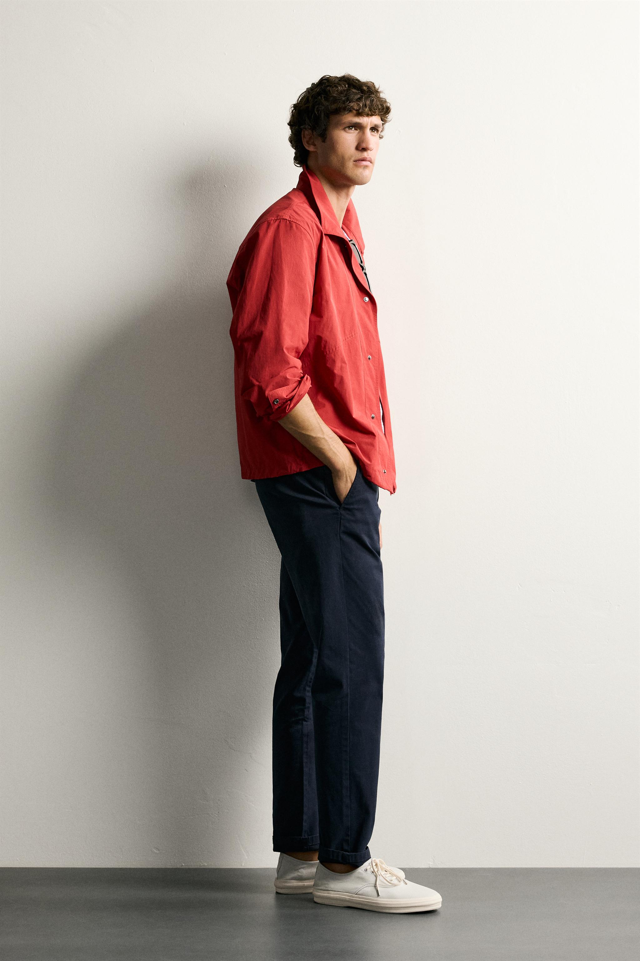 Zara SKINNY FIT CHINO PANTOLON görsel 4