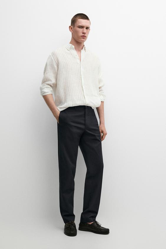 Cotton blend slim fit pants from Zara - $130