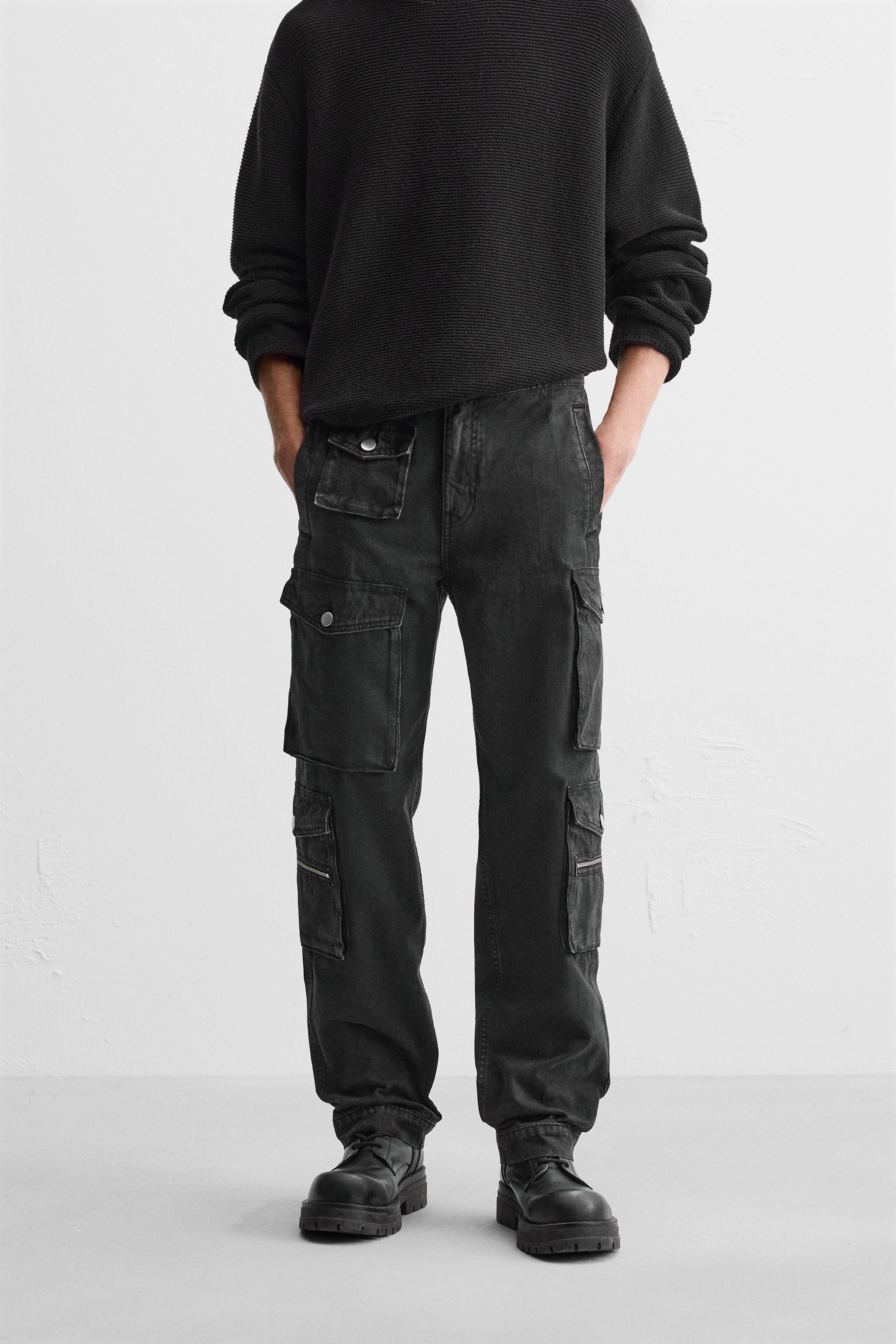 UTILITY POCKET JEANS - Khaki | ZARA United States