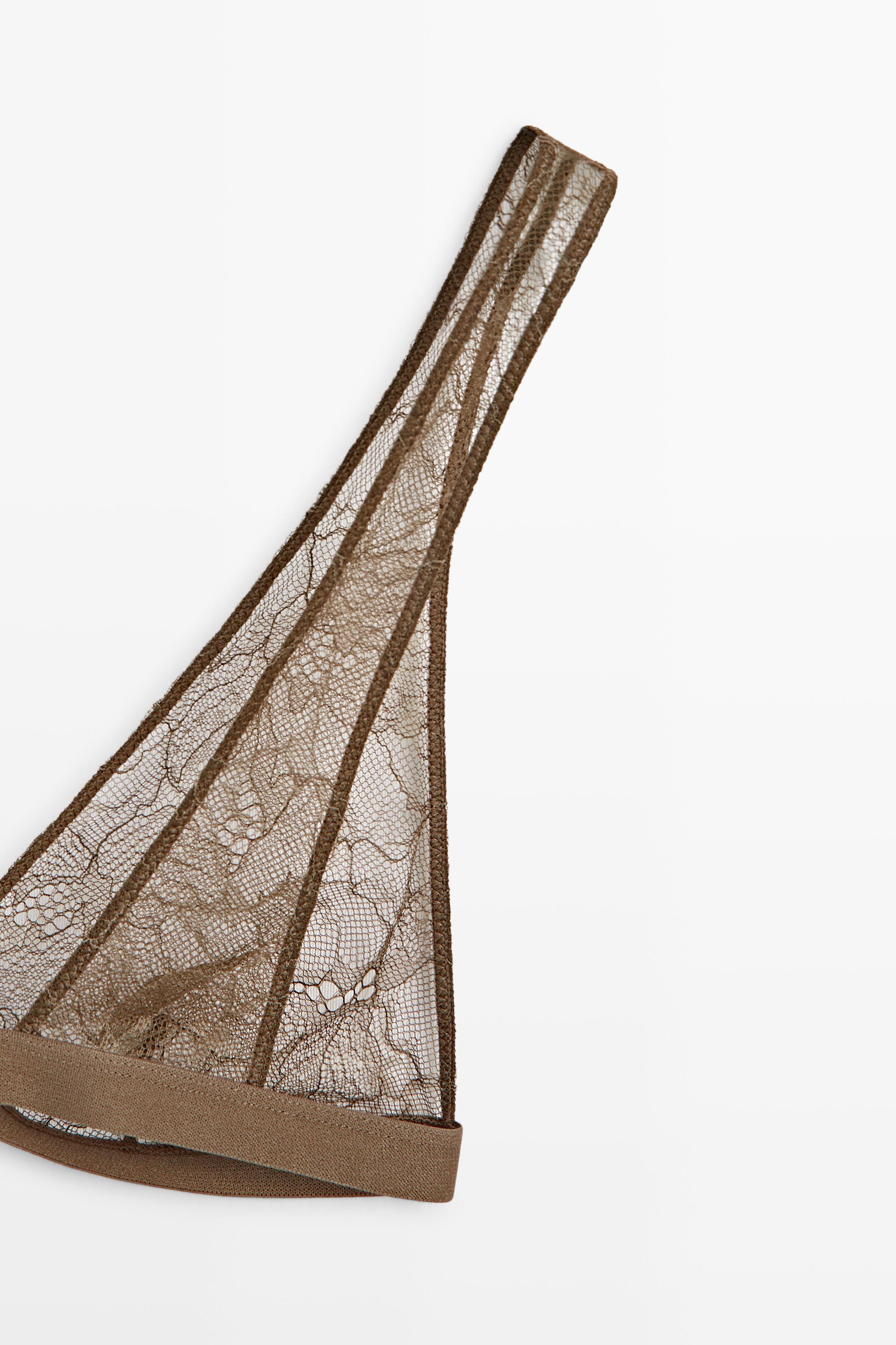 Soutien-gorge dentelle florale bande élastique