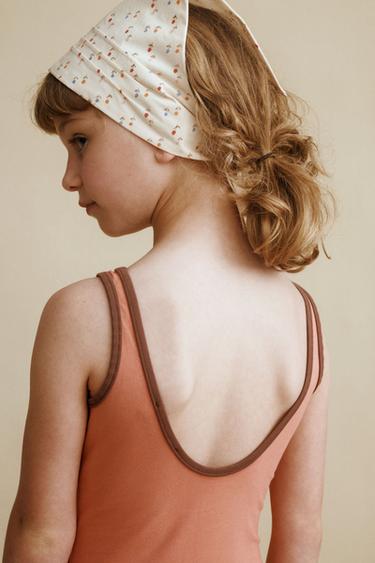 Zara CONTRAST PIPING SWIMSUIT CREATED BY CARAMEL LONDON X ZARA - Dark pink